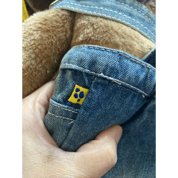 BUILD-A-BEAR  Brown Tan Dog Cute Caramel Pup Plush Stuffed Animal & Overalls - Picture 5 of 7